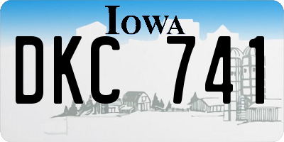 IA license plate DKC741