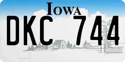 IA license plate DKC744