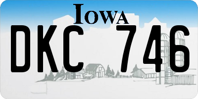 IA license plate DKC746
