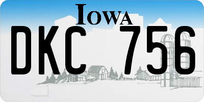 IA license plate DKC756