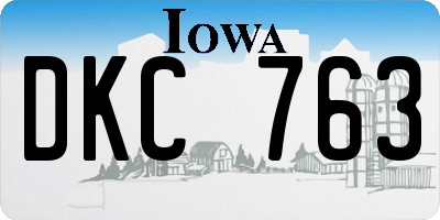 IA license plate DKC763