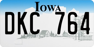 IA license plate DKC764