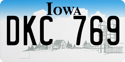 IA license plate DKC769