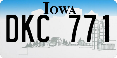 IA license plate DKC771
