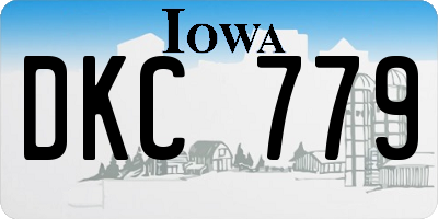 IA license plate DKC779