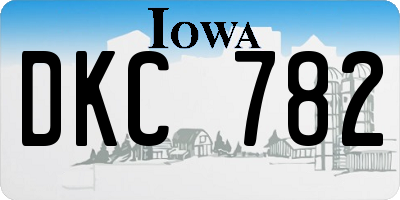 IA license plate DKC782