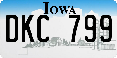 IA license plate DKC799