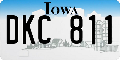 IA license plate DKC811