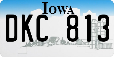 IA license plate DKC813