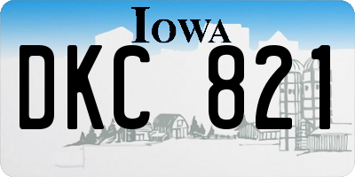 IA license plate DKC821