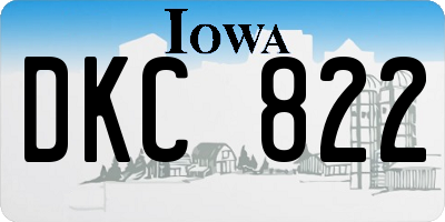 IA license plate DKC822