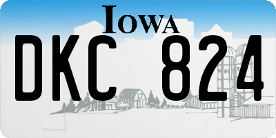IA license plate DKC824