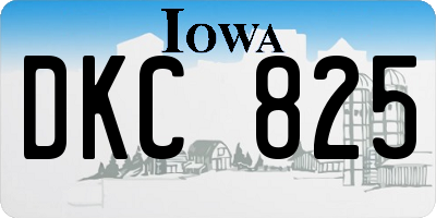 IA license plate DKC825