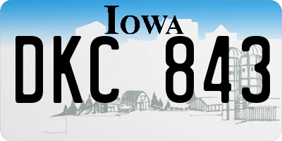 IA license plate DKC843