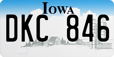 IA license plate DKC846