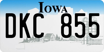 IA license plate DKC855