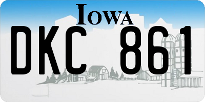IA license plate DKC861