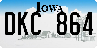 IA license plate DKC864