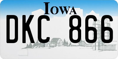 IA license plate DKC866