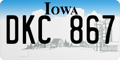 IA license plate DKC867