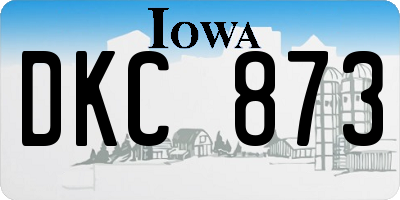 IA license plate DKC873