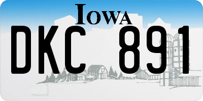 IA license plate DKC891