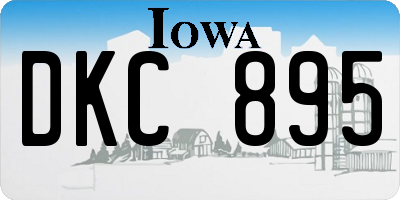 IA license plate DKC895