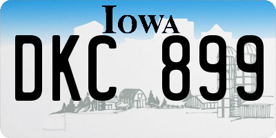 IA license plate DKC899