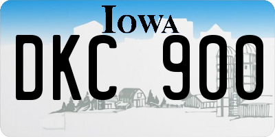 IA license plate DKC900