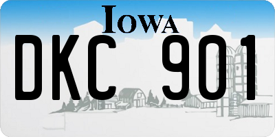IA license plate DKC901