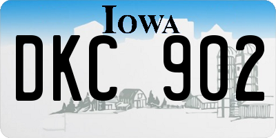 IA license plate DKC902