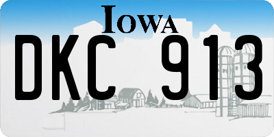 IA license plate DKC913