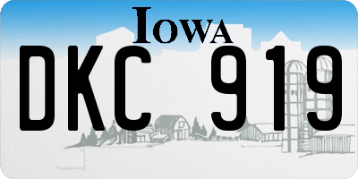 IA license plate DKC919