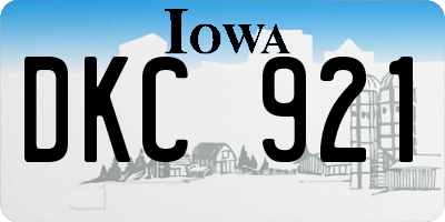 IA license plate DKC921
