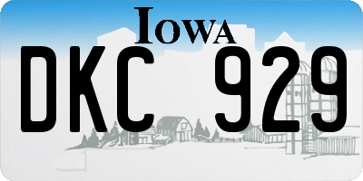 IA license plate DKC929