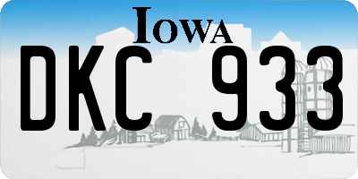 IA license plate DKC933