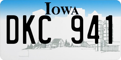 IA license plate DKC941