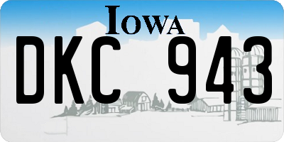 IA license plate DKC943