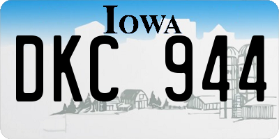 IA license plate DKC944