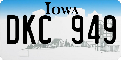 IA license plate DKC949