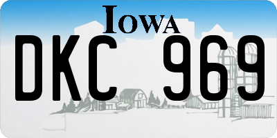 IA license plate DKC969