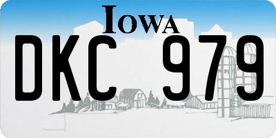 IA license plate DKC979