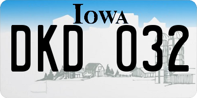 IA license plate DKD032