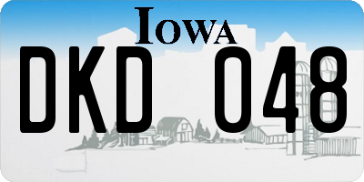 IA license plate DKD048