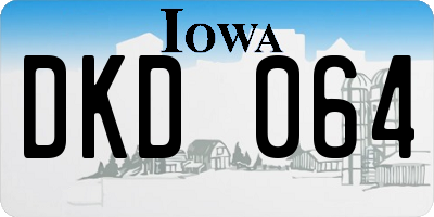 IA license plate DKD064