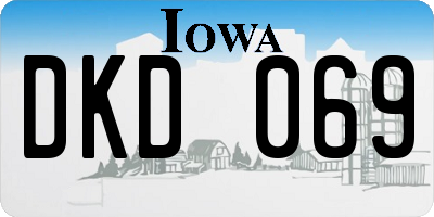 IA license plate DKD069