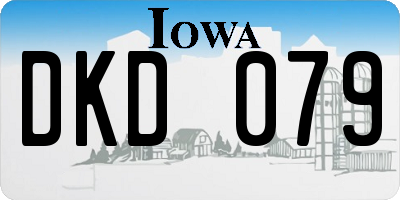 IA license plate DKD079