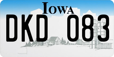 IA license plate DKD083