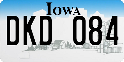 IA license plate DKD084