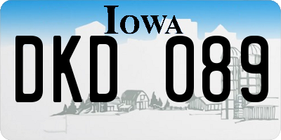 IA license plate DKD089